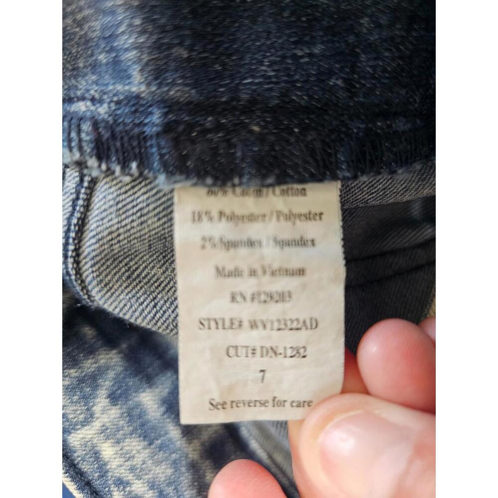 Cello Denim Jeans Pants Acid Wash High Waist Skinny Size 7 Jr Buttons Closer - Picture 6 of 16